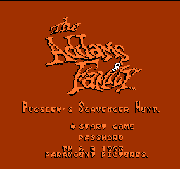 Addams Family, The - Pugsley's Scavenger Hunt (USA) Title Screen